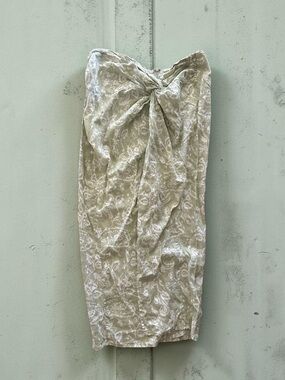 NAF NAF Sage Beige Paisley Tie-Front dress